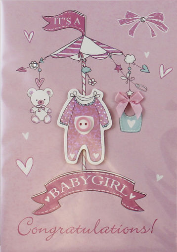 Picture of BABY GIRL CONGRATULATIONS CARD